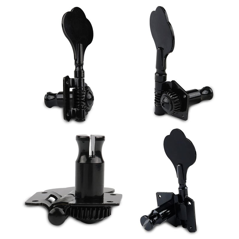 Swhmc 4R Bass Guitar Tuning Pegs Bass Vintage Opened Machine Heads Black - Image 3